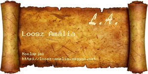 Loosz Amália névjegykártya